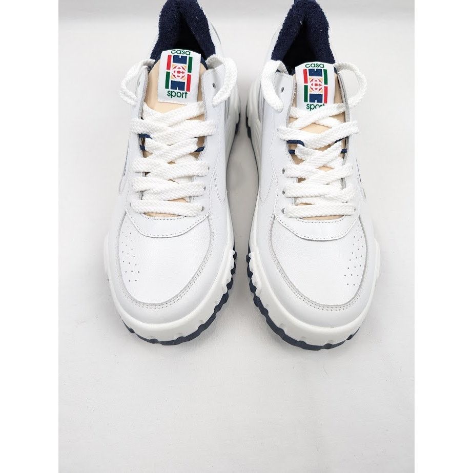 Casablanca o1rshd1 Men's Court Sneakers in White Navy Size US 9 / EU 42 - 15 Thumbnail