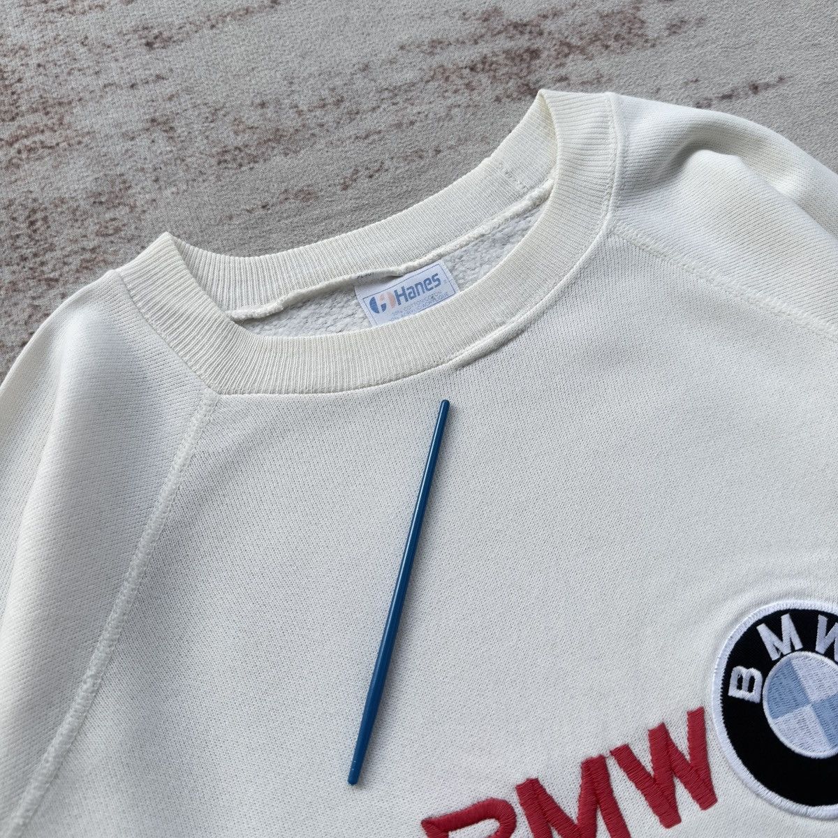 BMW VINTAGE HANES BMW EMBROIDED LOGO MOTORSPORTS SWEATSHIRT 90’s Size US M / EU 48-50 / 2 - 4 Thumbnail