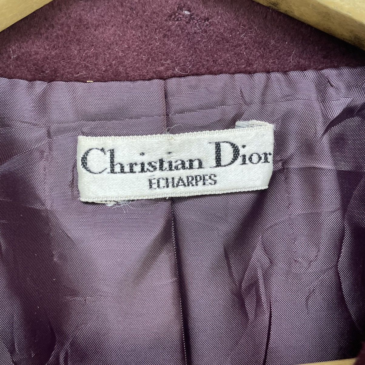 Autumn Cashmere × Christian Dior Monsieur × Vintage Vintage Christian Dior Long coat Maroon Jacket Size M / US 6-8 / IT 42-44 - 6 Thumbnail