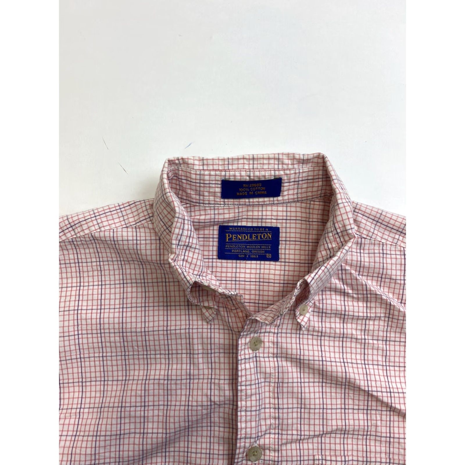 Pendleton VINTAGE Pendleton Shirt Mens S Pink Plaid Long Sleeve Cotton Button-Up Size US S / EU 44-46 / 1 - 2 Thumbnail