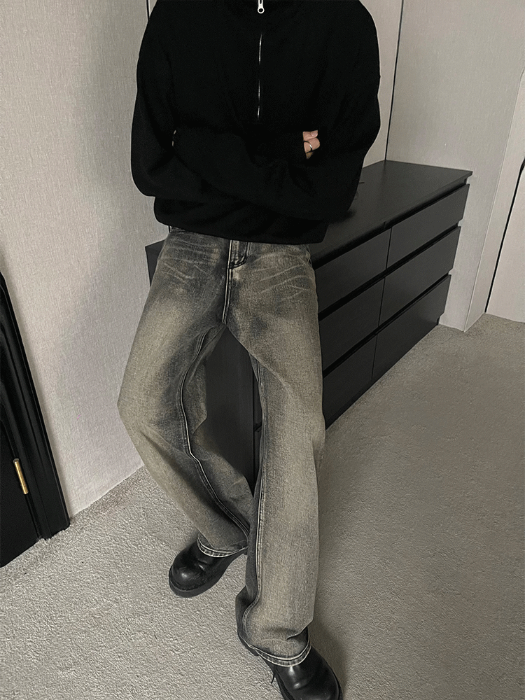 Japanese Brand × Jean American retro washed distressed straight cleanfit jeans Size US 32 / EU 48 - 2 Thumbnail