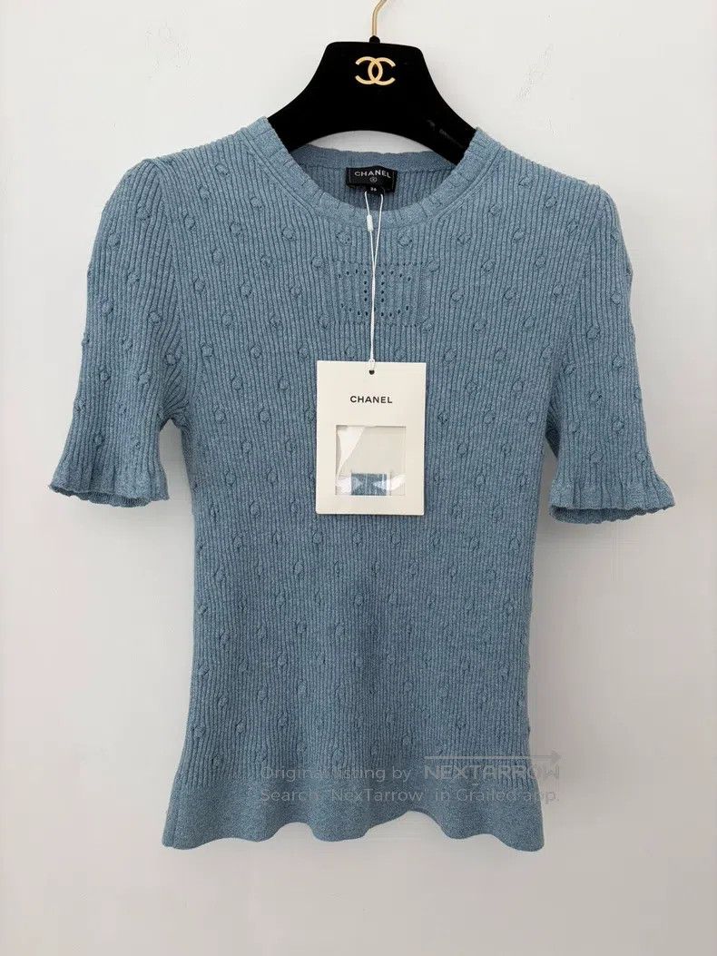 Chanel Blue knitted short sleeves