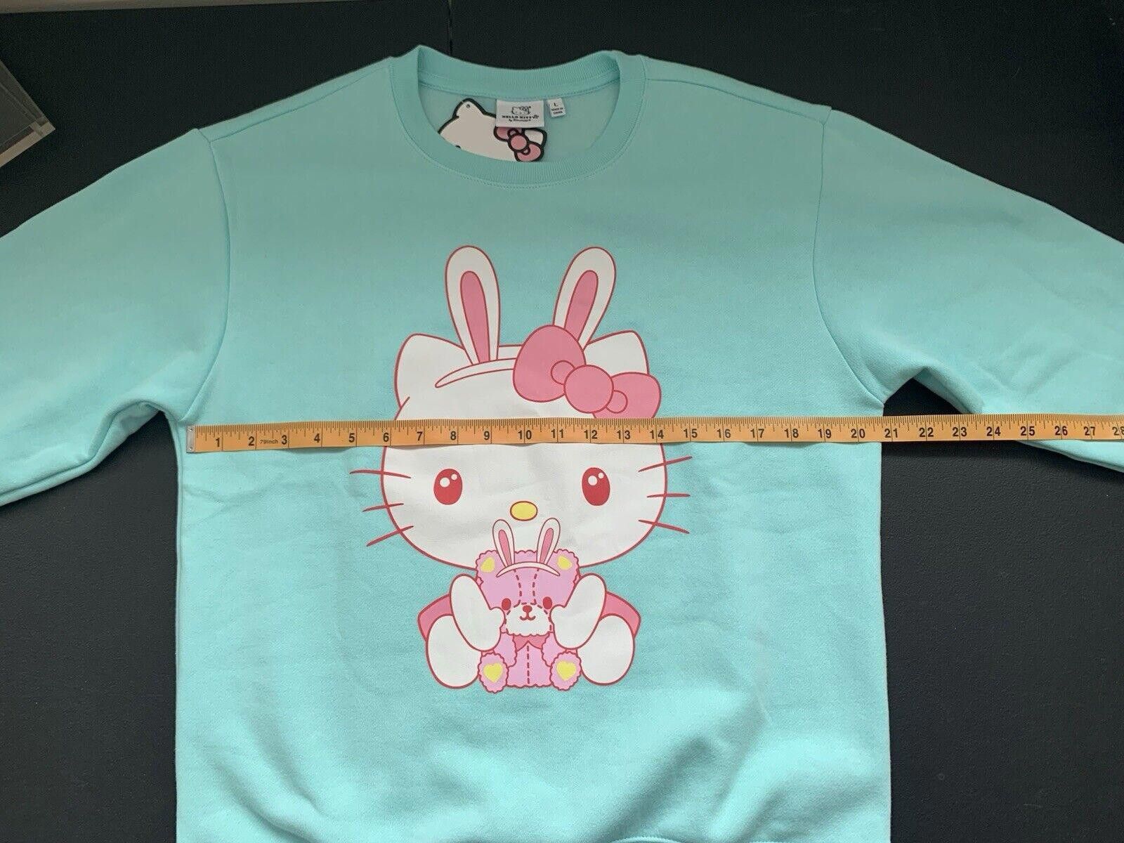 Designer Hello Kitty Women’s S L Lite Blue Sanrio Sweatshirt Easter Size L / US 10 / IT 46 - 7 Thumbnail