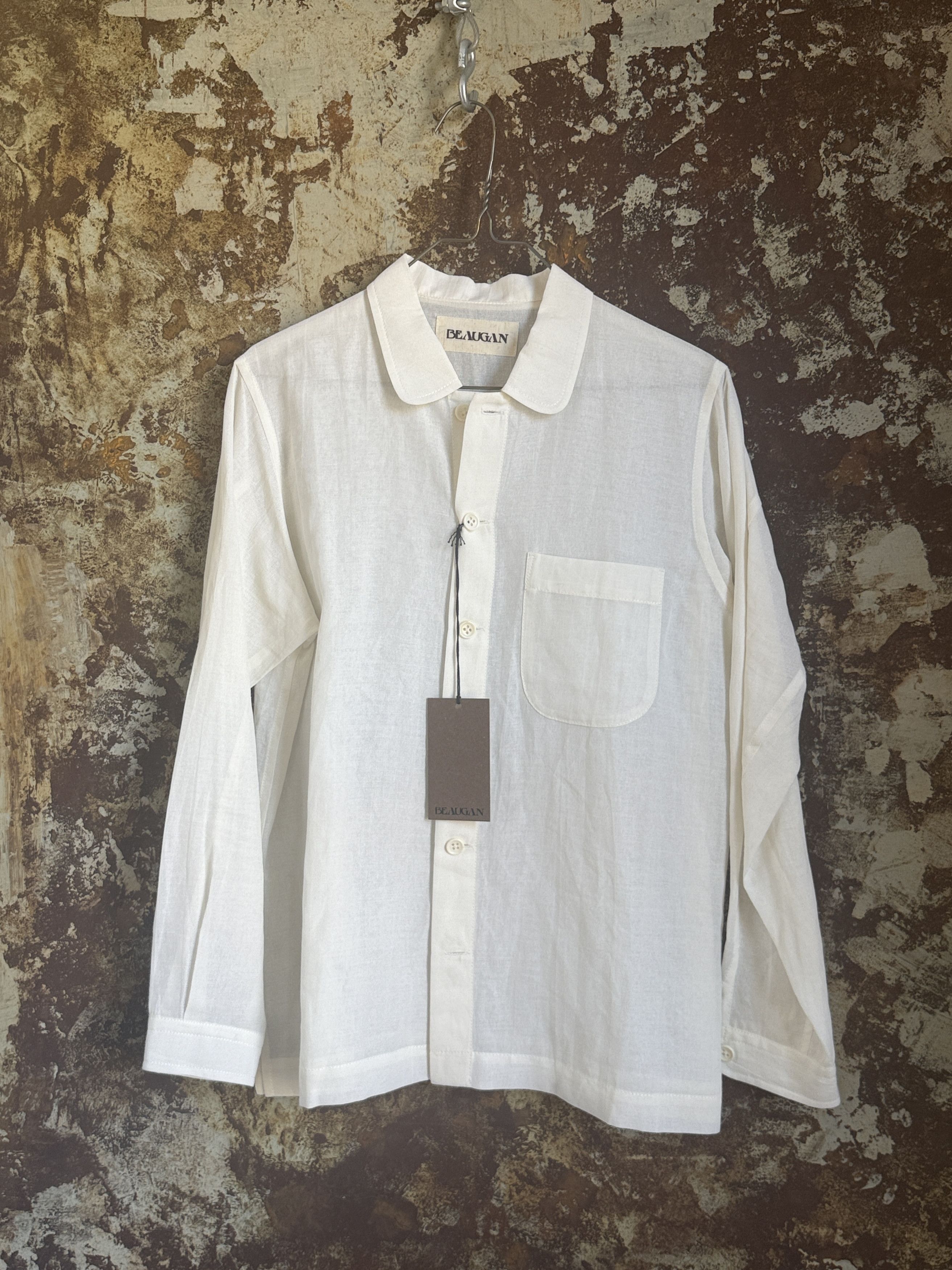 Beaugan $800 NWT BEAUGAN PAJAMA SHIRT IN BONE Size S / US 4 / IT 40 - 6 Thumbnail