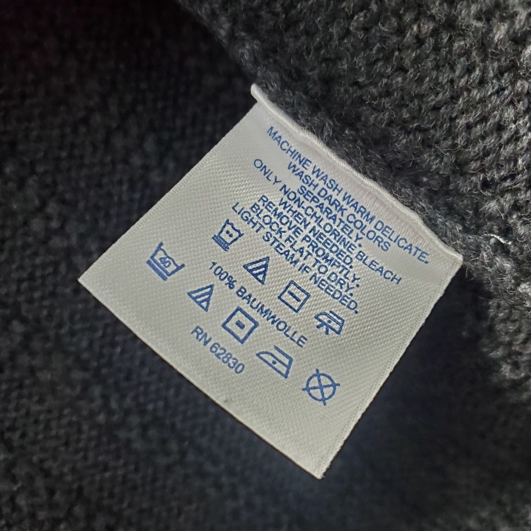Lands' End Lands' End Mens Size L Dark Charcoal Knit Raglan Sleeve V-Neck Pullover Sweater Size US L / EU 52-54 / 3 - 7 Thumbnail