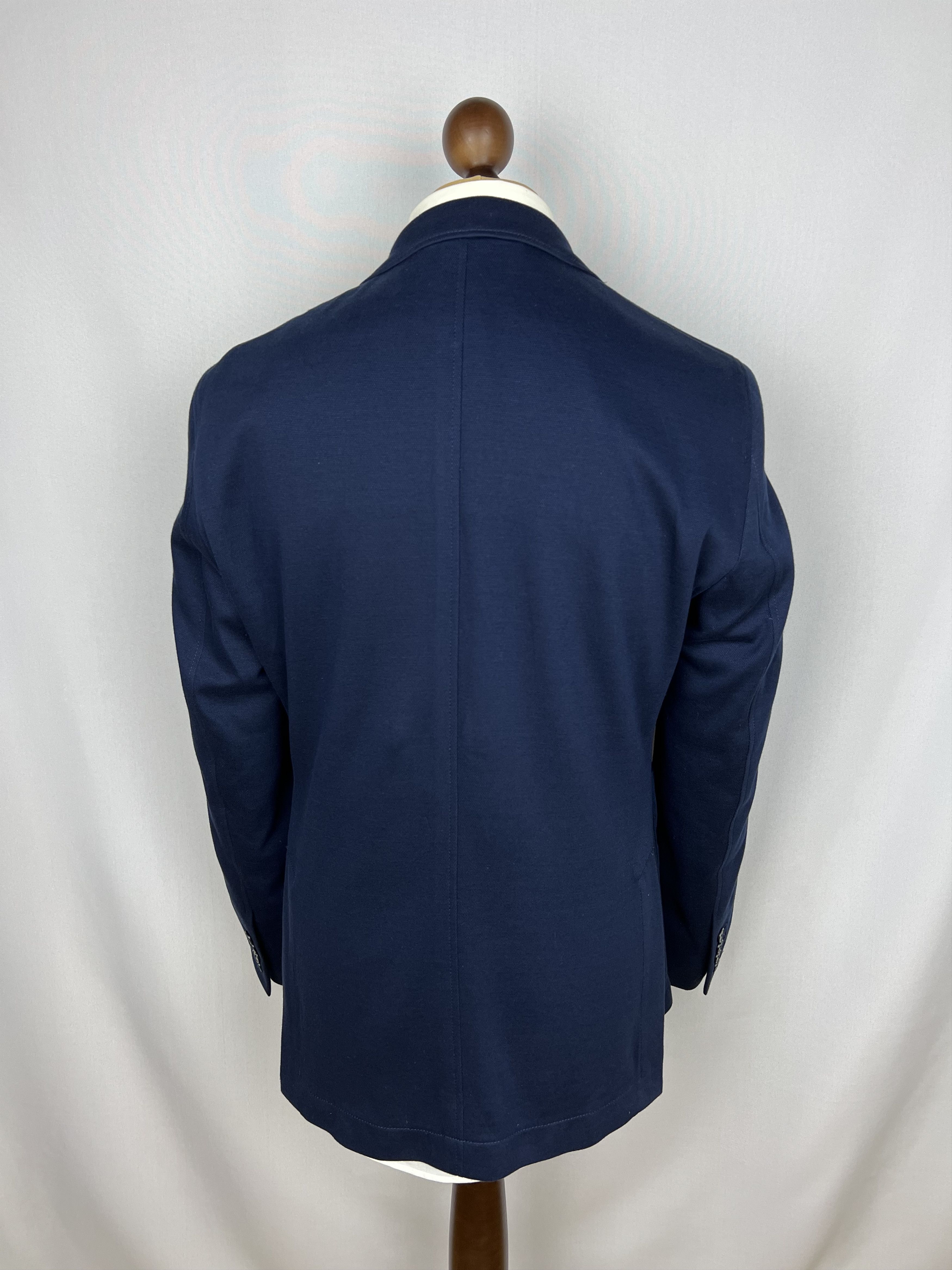 Hackett London Solid Navy-Blue Cotton Blend Half-Lined Sport Coat Size 42R - 3 Thumbnail