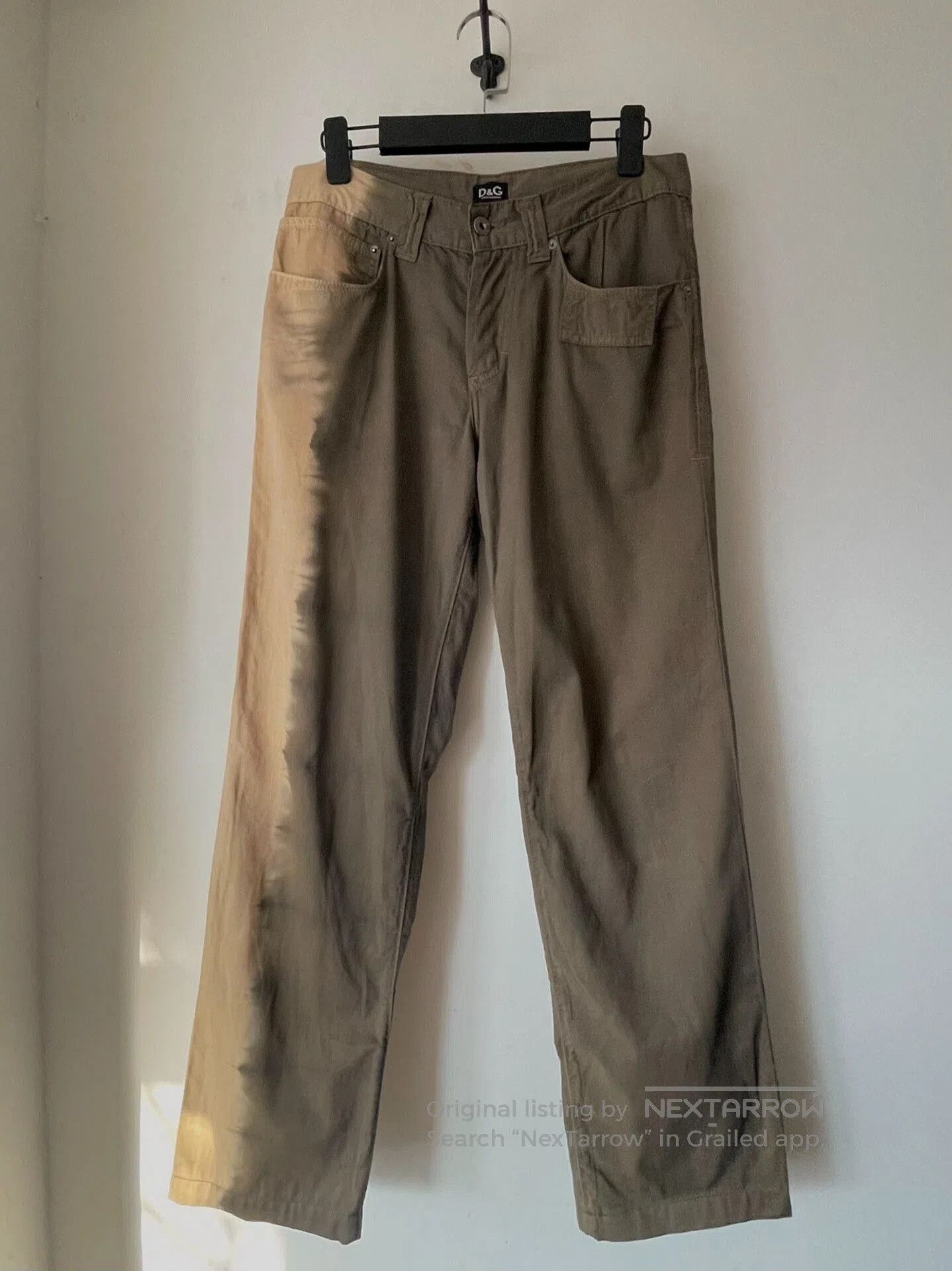 Dolce & Gabbana asymmetric gradient military straight pants. Size US 29 - 1 Thumbnail