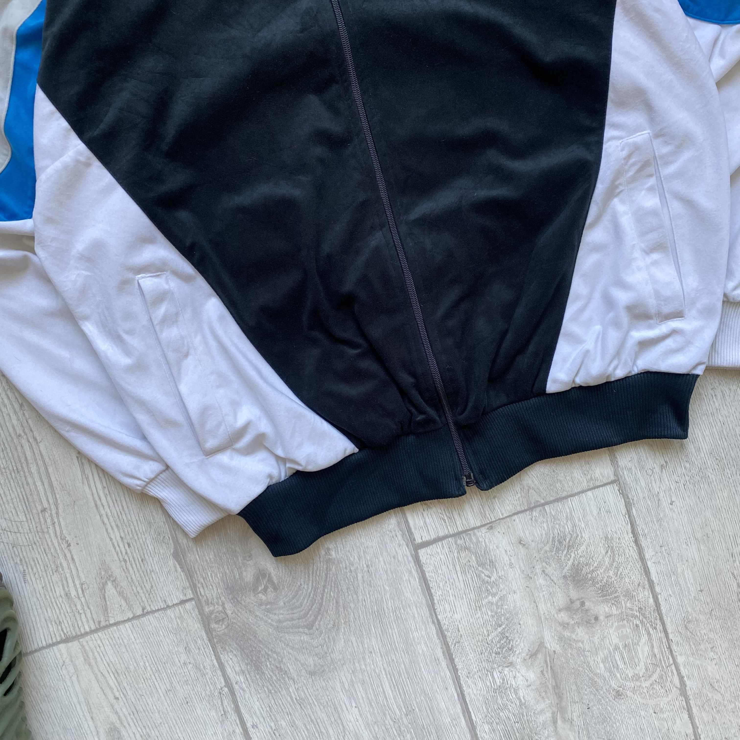 Adidas 🦏 Vintage 90s Adidas Track top jacket Velour Firebird Zip Size US L / EU 52-54 / 3 - 2 Thumbnail