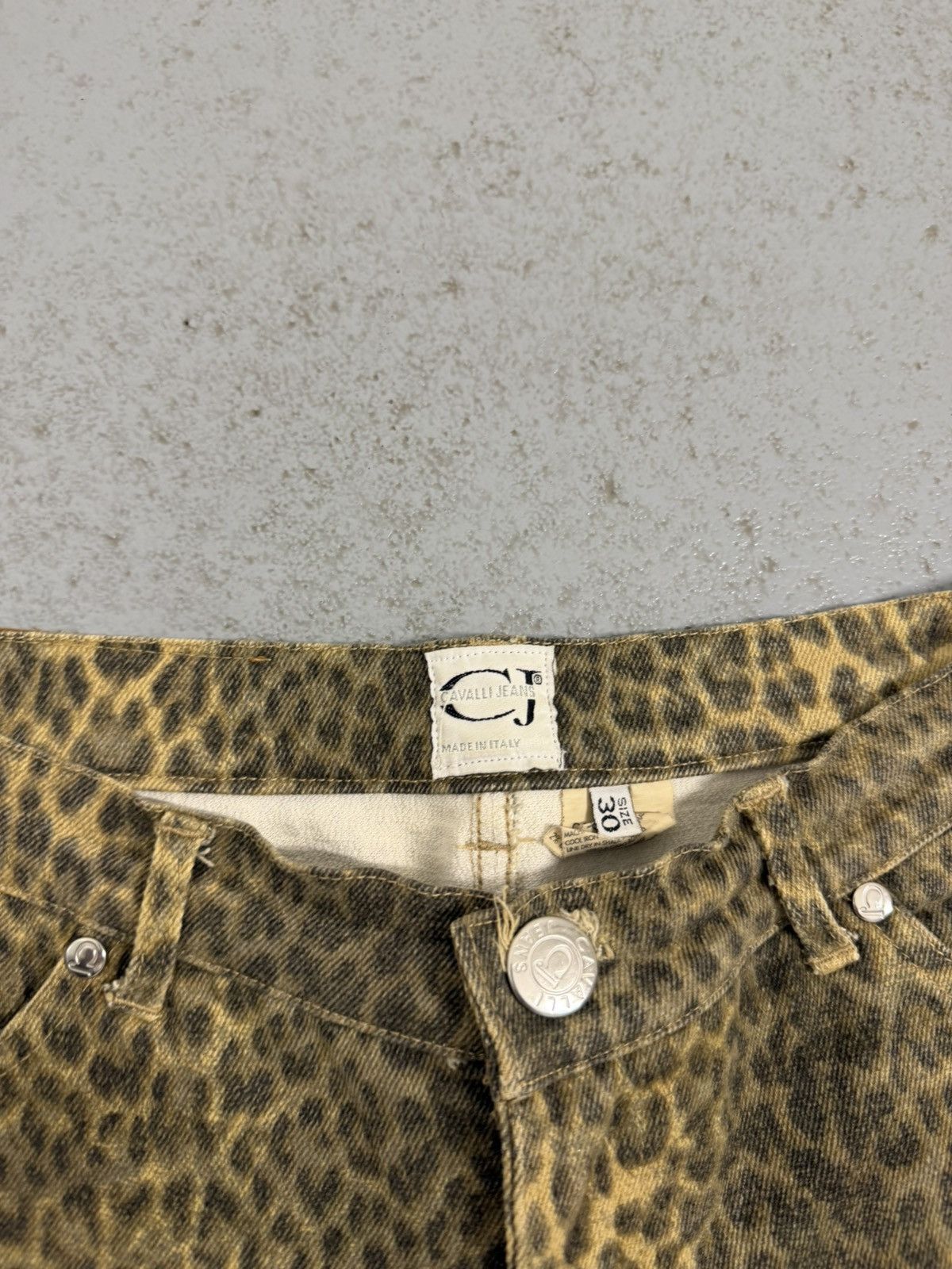 Just Cavalli Vintage Cavalli Jeans Leopard Overprinted Jeans Size 30" / US 8 / IT 44 - 7 Thumbnail