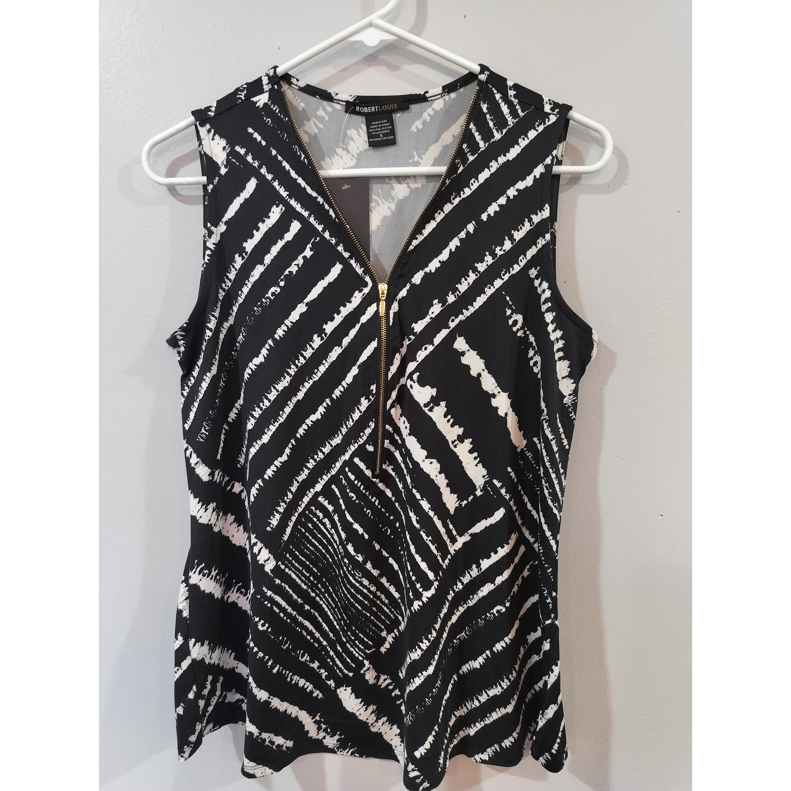 Other Robert Louis Abstract Print Zip Sleeveless Top Small Size S / US 4 / IT 40 - 1 Thumbnail