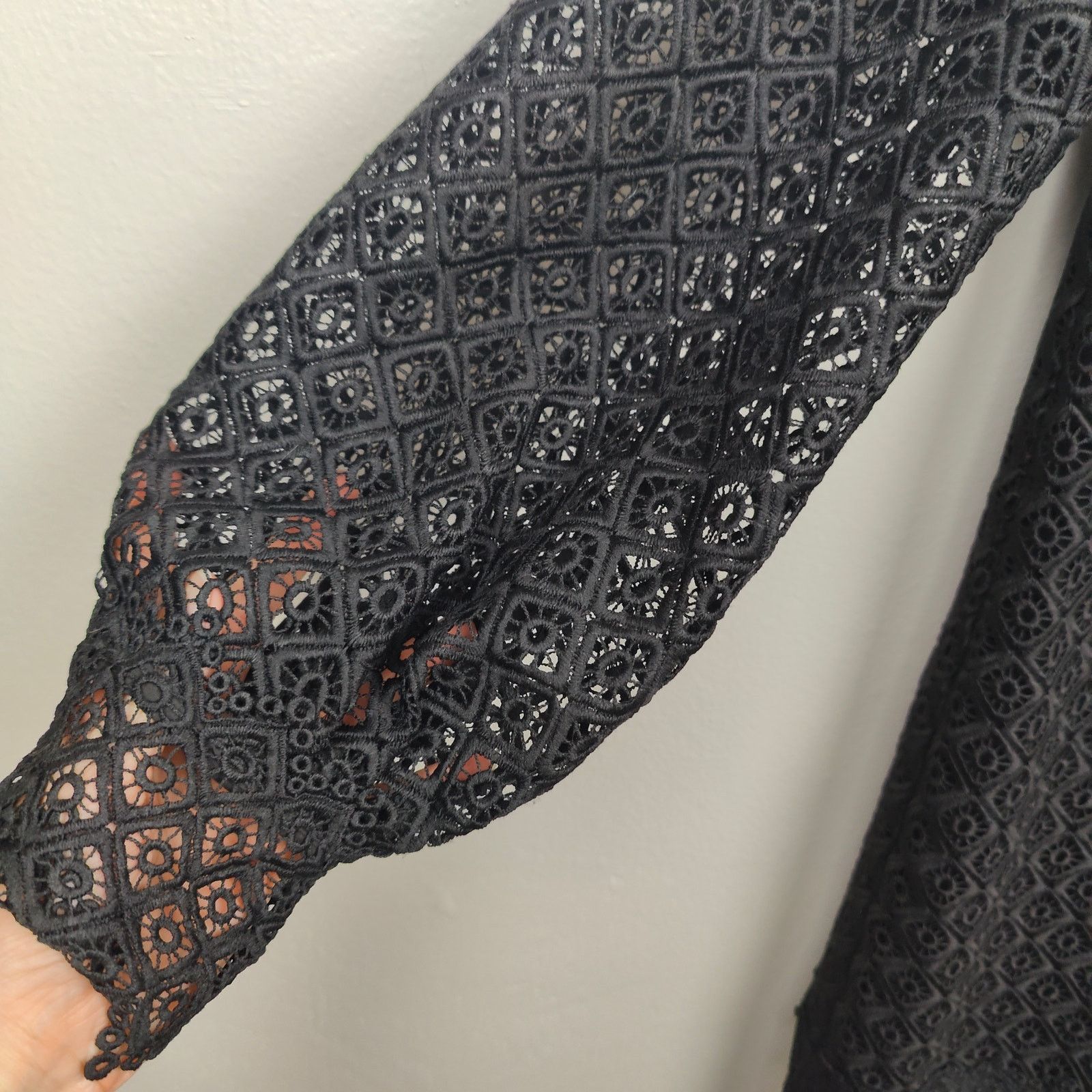 Iro IRO Kara Dress Womens 40 US 10 Black Lace Mini Long Sleeve Size L / US 10 / IT 46 - 3 Thumbnail