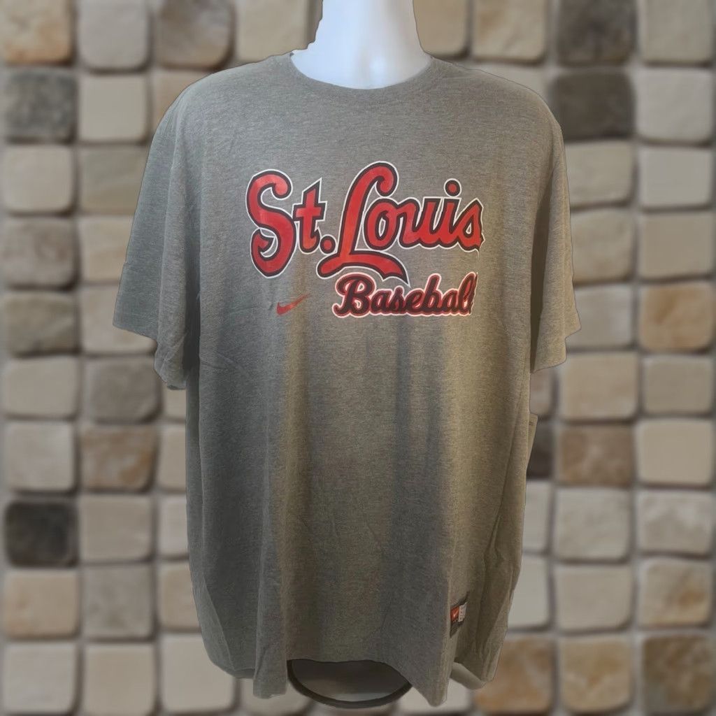 Nike VINTAGE St Louis Cardinals Baseball Nike Shirt Men 3XL Dark Heather Gray Short Sleeve Size US XXL / EU 58 / 5 - 1 Thumbnail