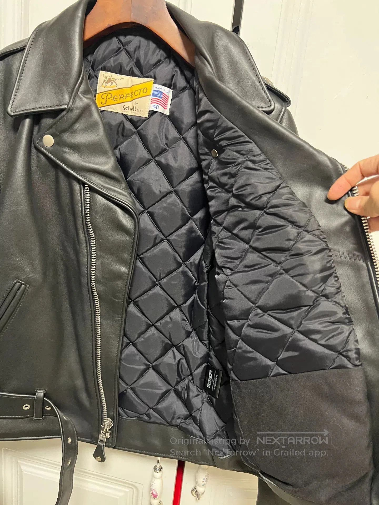 Schott Schott NYC 613 Leather Biker Jacket. Size US XXS / EU 40 - 6 Thumbnail