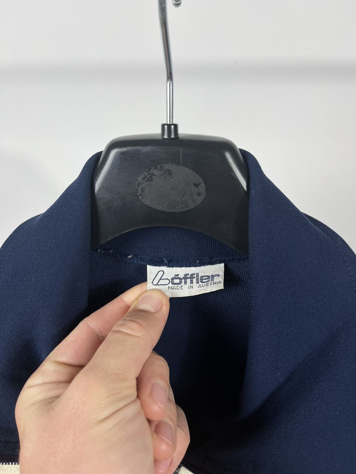 Other Vintage Loffler wool blend zip-up jacket navy red white Size US L / EU 52-54 / 3 - 4 Thumbnail