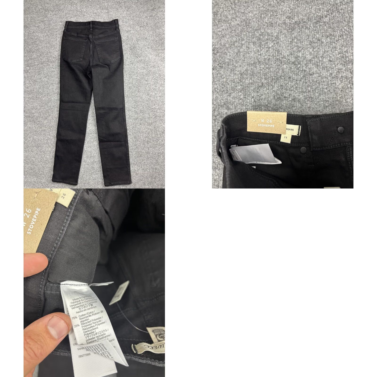 Madewell Madewell Jeans Womens 26 Black Stovepipe High Rise Magic Pockets Stretch Denim Size 26" / US 2 / IT 38 - 8 Thumbnail
