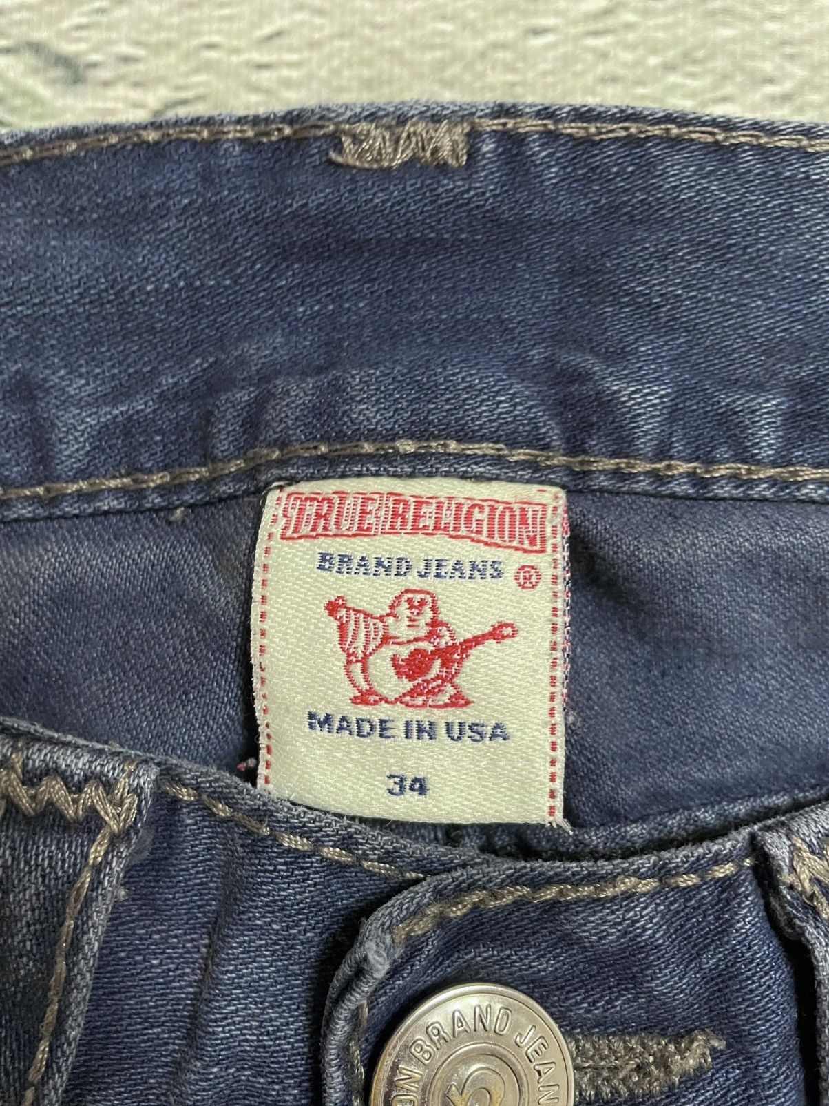 True Religion True Religion Billy blue jeans Black thick stitching Y2K Size US 34 / EU 50 - 5 Thumbnail