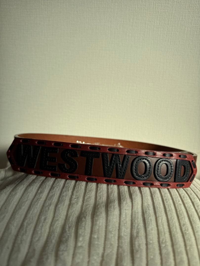 Vivienne Westwood VIVIENNE WESTWOOD Logo Design Leather Belt Brown Size ONE SIZE - 1 Thumbnail