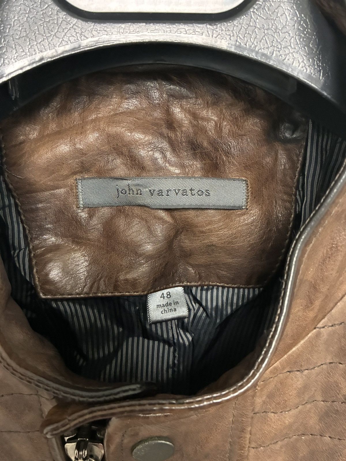John Varvatos Distressed Biker Moto Leather Jacket Size EU 48 USA 38 Size US M / EU 48-50 / 2 - 6 Thumbnail