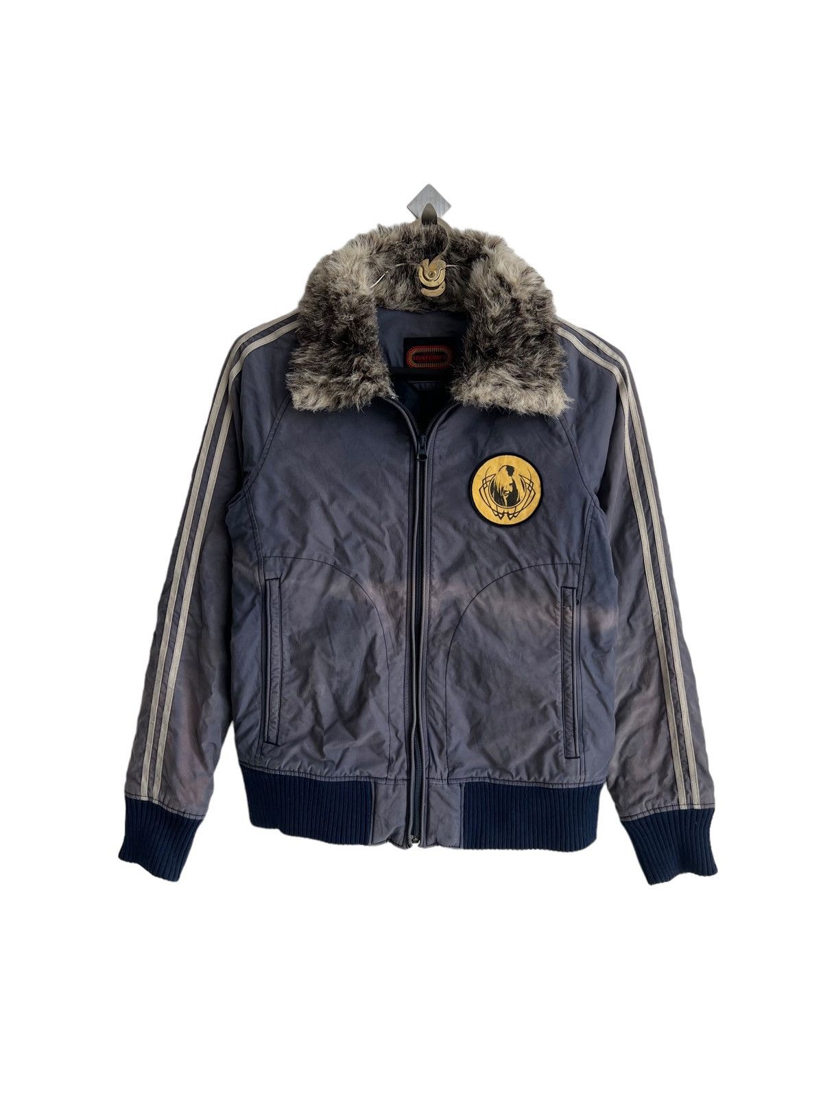 Hysteric Glamour 1990s Hysteric Glamour Dripping Logo Fur Bomber Jacket Size US S / EU 44-46 / 1 - 3 Thumbnail