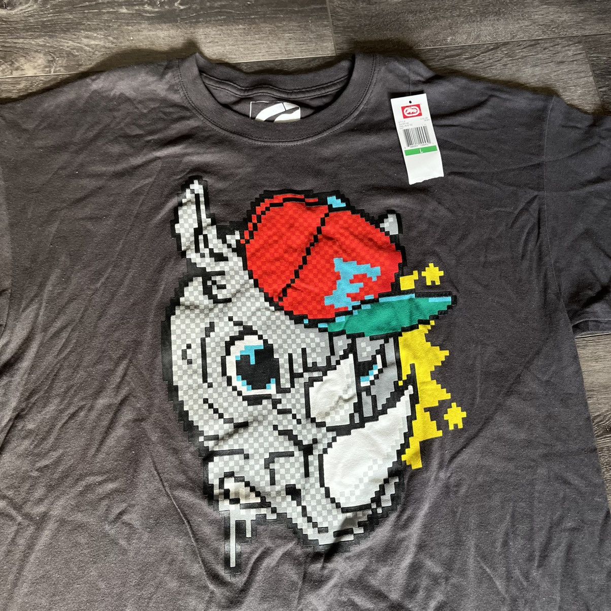 Ecko Unltd. New Vintage 2000s Ecko Unlimited 8 Bit Rhino Graphic T Shirt Size US L / EU 52-54 / 3 - 1 Thumbnail