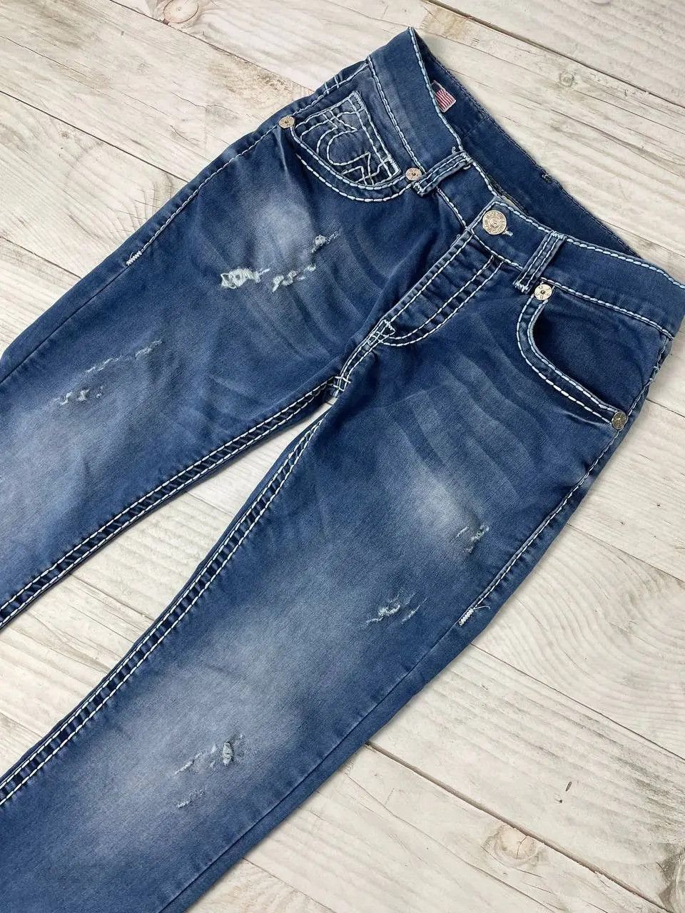 True Religion Vintage True Religion Straight Denim Jeans Japan Y2K Size US 34 / EU 50 - 3 Thumbnail