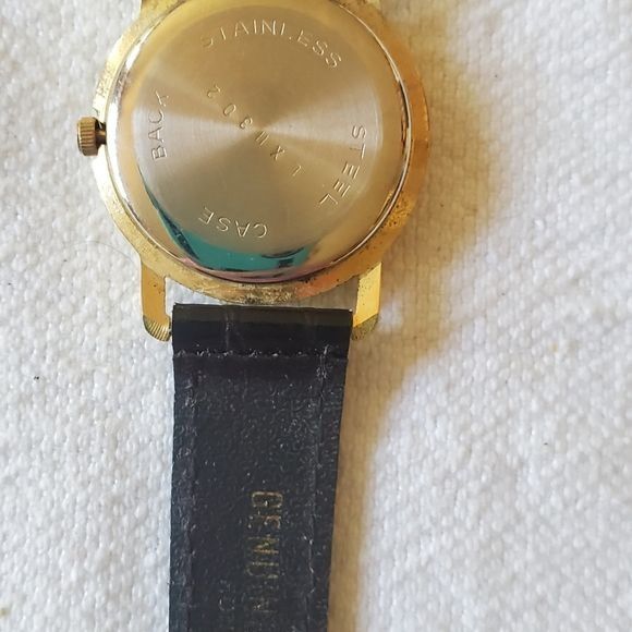 Designer 1986 Vintage Walking Liberty Men's Wristwatch Black Leather Size ONE SIZE - 5 Thumbnail