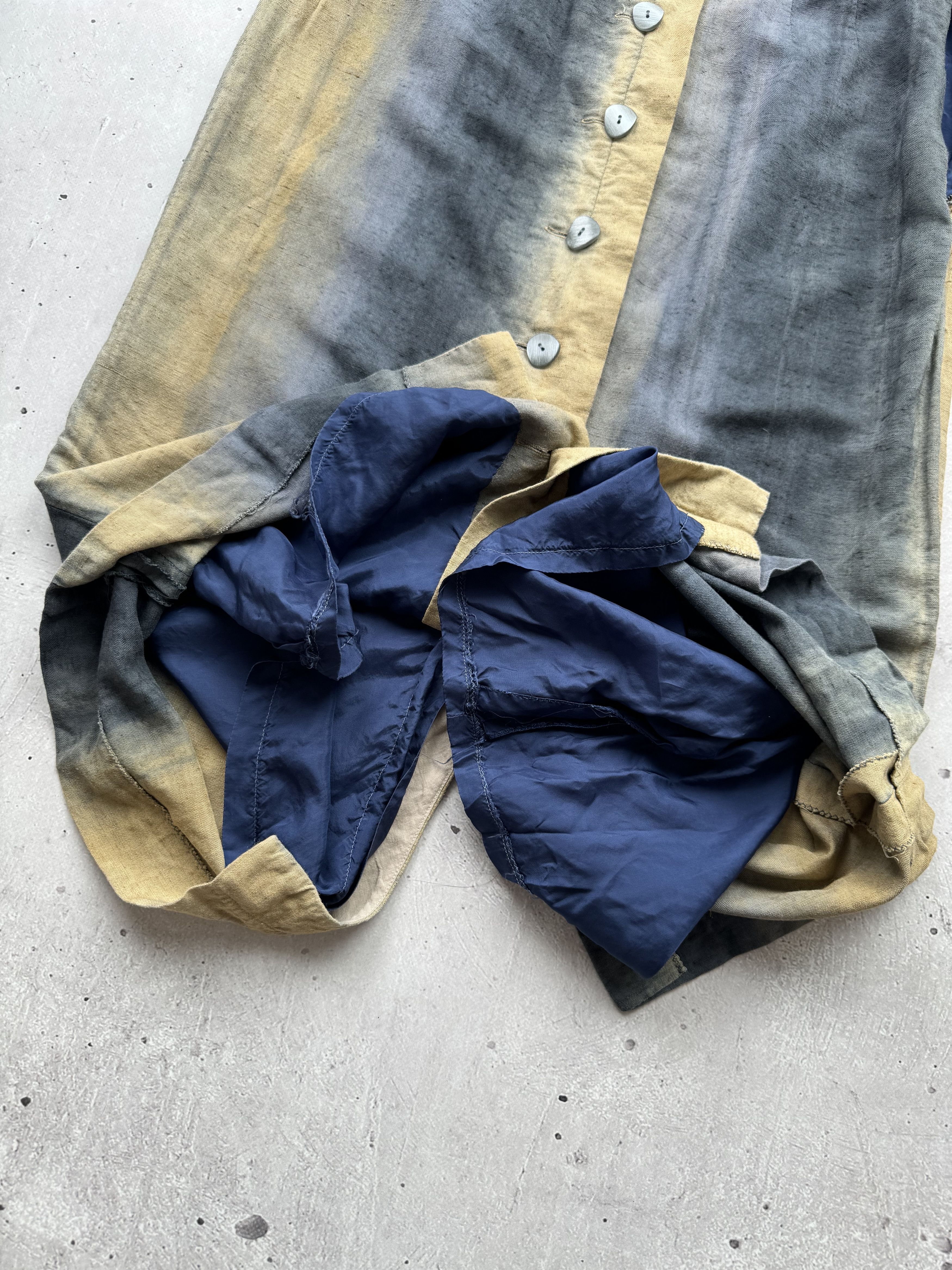Jean Paul Gaultier Jean Paul Gaultier Vintage Linen Gradient Midi Skirt Size 27" / US 4 / IT 40 - 8 Thumbnail