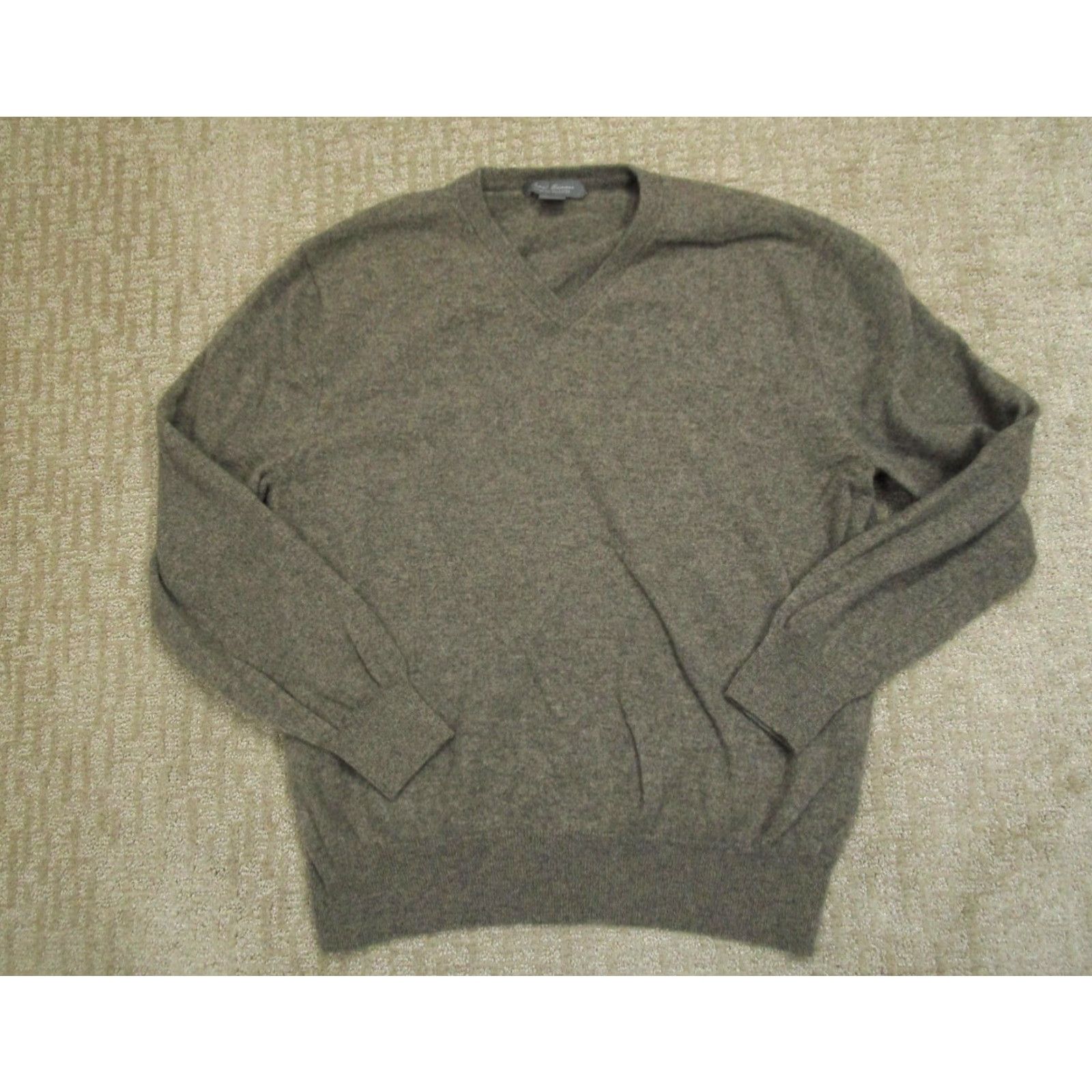 Cremieux Daniel Cremieux Sweater Men XL Brown V-Neck 100% Cashmere Lightweight Pullover Knit Classic, Preppy Mens Size US XL / EU 56 / 4 - 2 Thumbnail