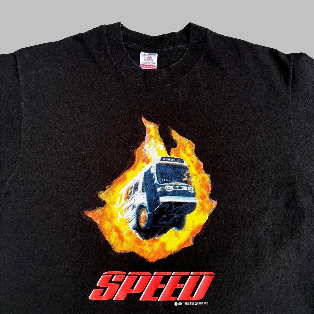 Vintage Speed 1994 90s Vintage Movie Promo Rush Hour USA T-Shirt Size US L / EU 52-54 / 3 - 3 Thumbnail