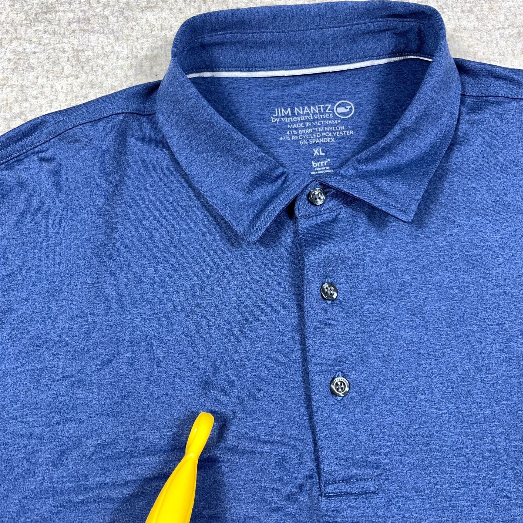 Vineyard Vines Vineyard Vines Polo Shirt Men XL Blue Long Sleeve Performance Jim Nantz Adult Polo Size US XL / EU 56 / 4 - 3 Thumbnail