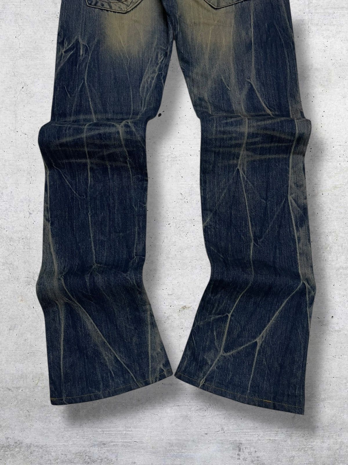 Hysteric Glamour VINTAGE RED PEPPERS JAPAN DESIGNER MUDWASH DISTRESSED DENIM Size US 27 - 12 Thumbnail