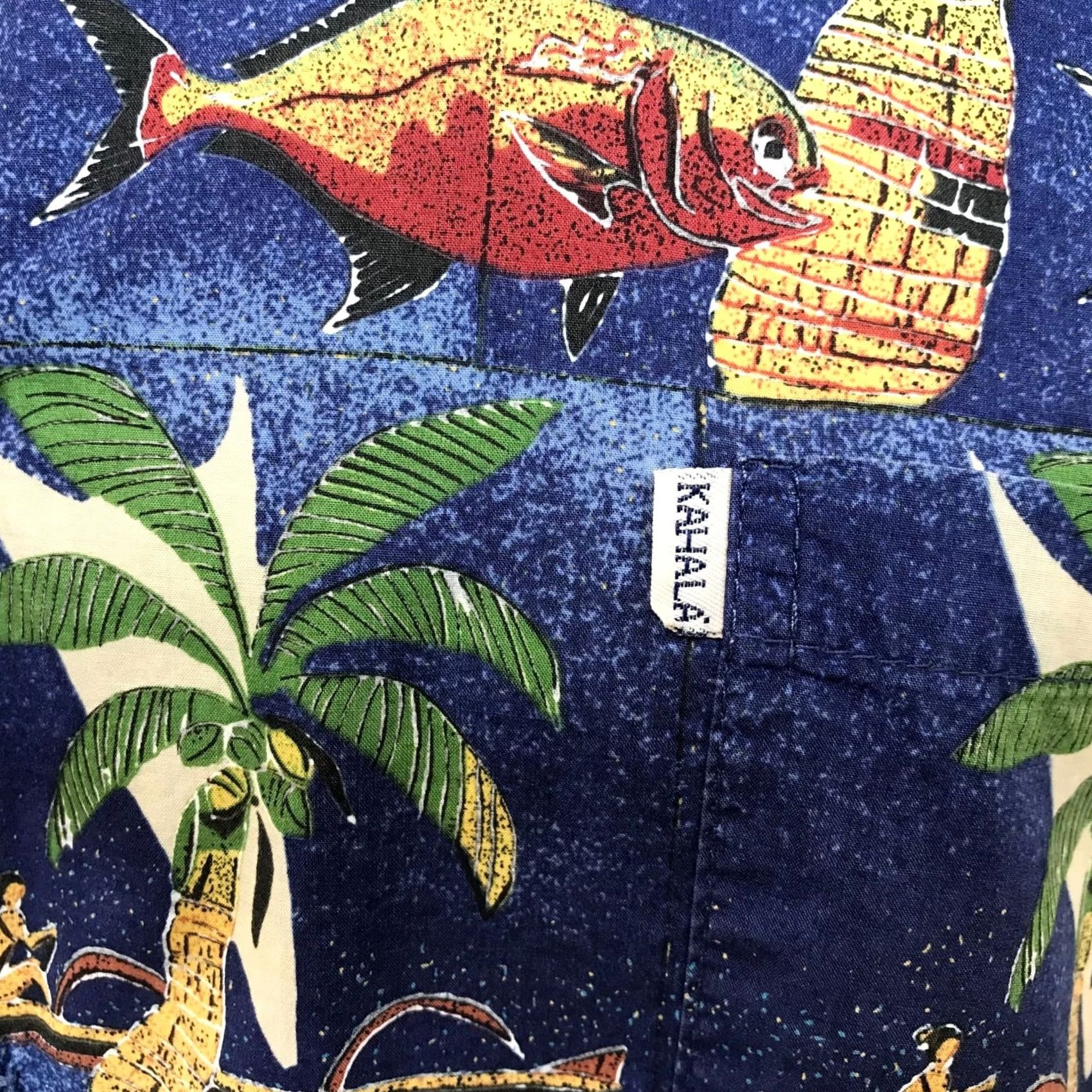 Vintage Kahala Mens XL Blue Hawaiian Shirt Button Collared 100% Cotton Size US XL / EU 56 / 4 - 4 Thumbnail