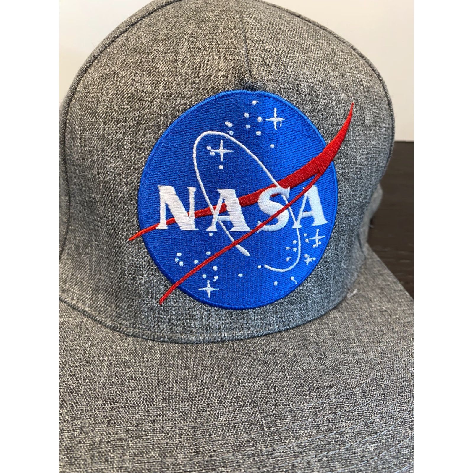 NASA NASA Hat Adult One Size Gray Adjustable Snapback Embroidered NASA logo Space Size ONE SIZE - 2 Thumbnail