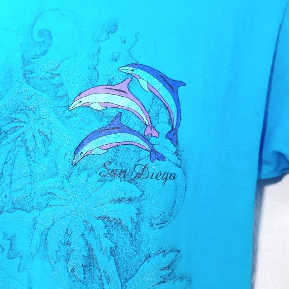Fruit Of The Loom VINTAGE Bottlenose Dolphins T Shirt Mens Size Medium Blue 90s San Diego USA Fruit of the Loom Size US M / EU 48-50 / 2 - 3 Thumbnail