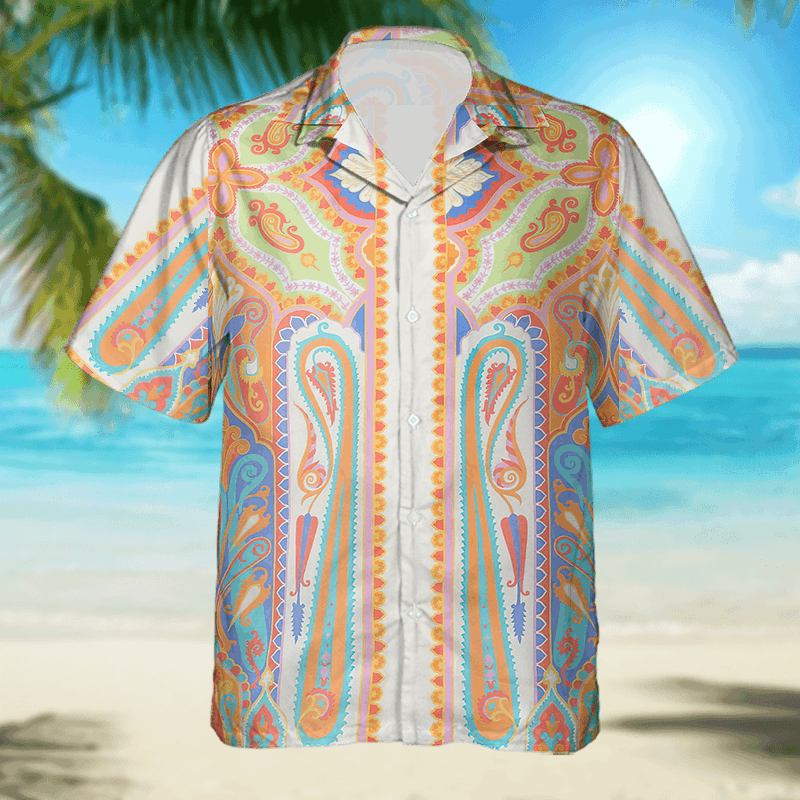 The Unbranded Brand Printed Cotton Bowling Shirt | Classic Cut, Modern Print Size US M / EU 48-50 / 2 - 5 Thumbnail