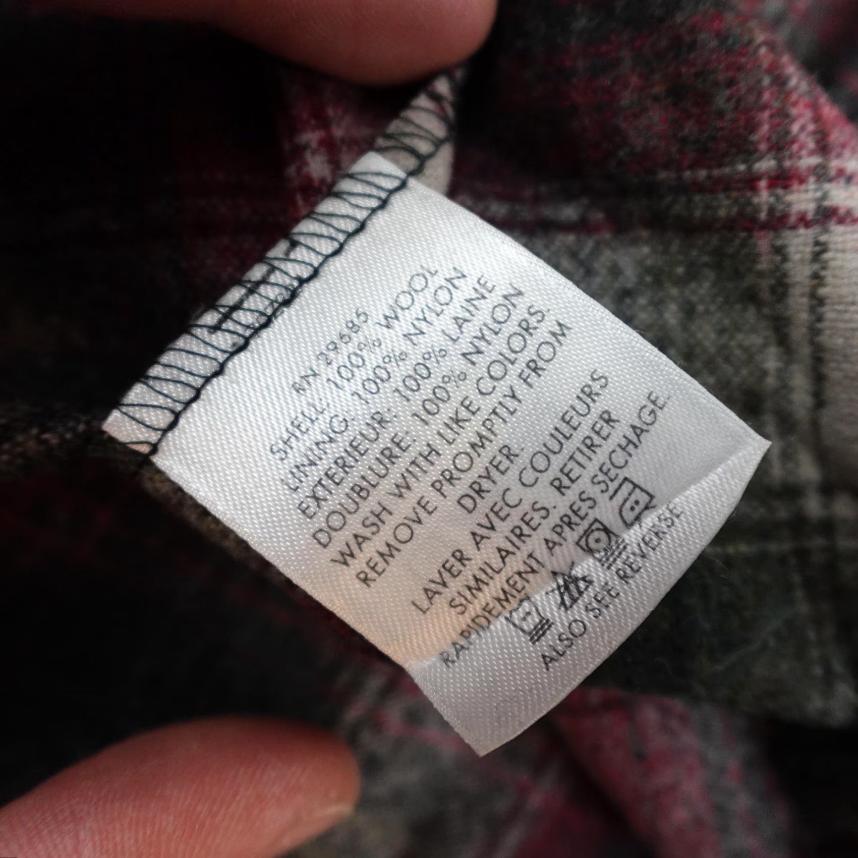 Pendleton VINTAGE Pendleton Loop Collar Shirt Mens XL Red Tartan Plaid Wool Button Up Size US XL / EU 56 / 4 - 7 Thumbnail