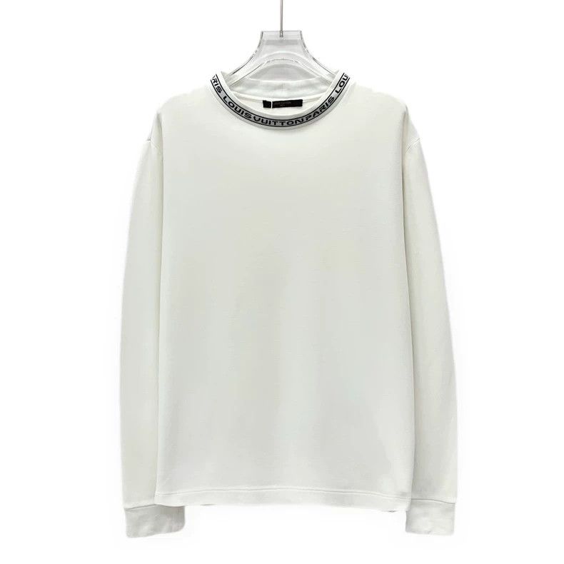 Louis Vuitton Cotton crewneck long sleeve T-shirt with whi