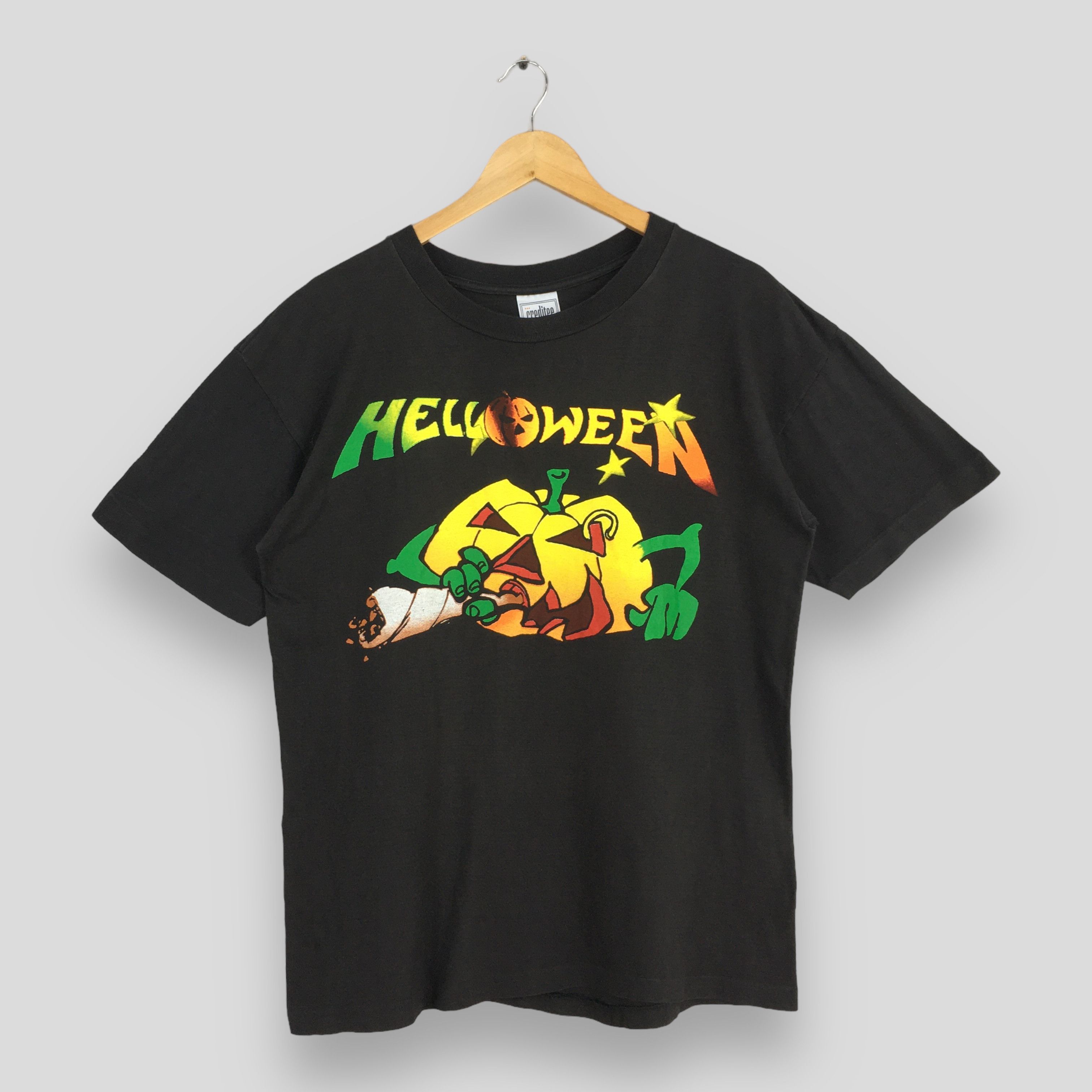 Band Tees × Vintage Vintage Helloween Smokin Tour 1992 Rock T shirt Large Size US L / EU 52-54 / 3 - 1 Thumbnail