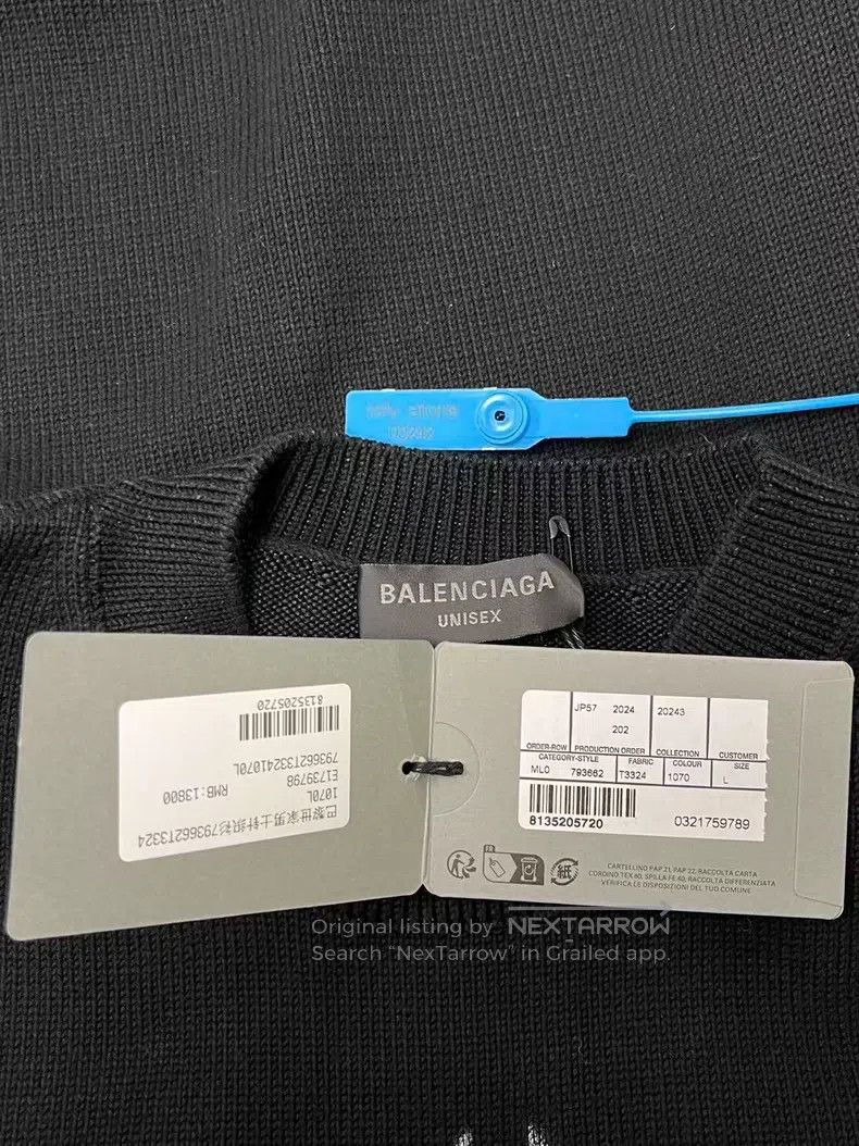 Balenciaga Balenciaga Letter Logo Printed Long Sleeve Crew Neck Sweat Size US M / EU 48-50 / 2 - 7 Thumbnail