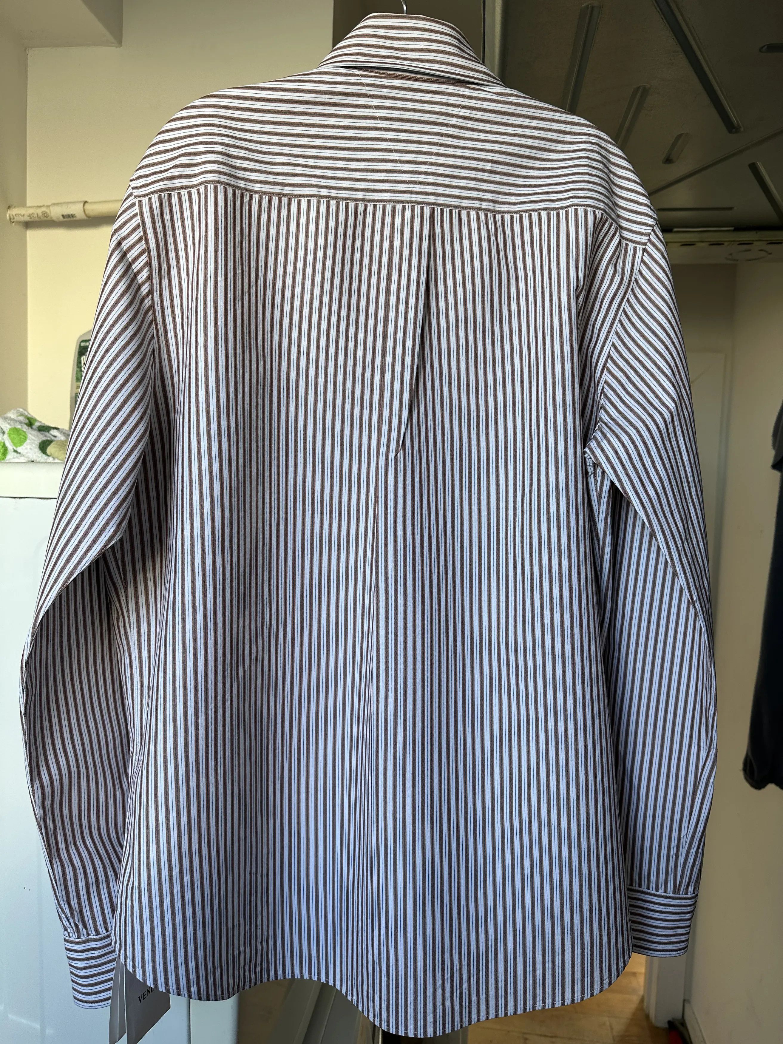 Bottega Veneta o1w1db10525 Graphic Compact Cotton Shirt in Multicolor Size US M / EU 48-50 / 2 - 4 Thumbnail