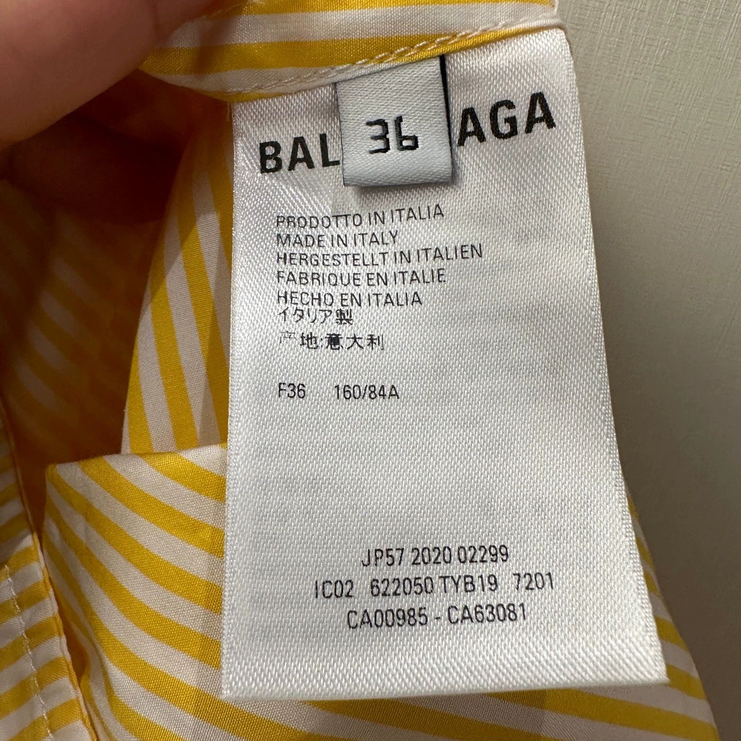 Balenciaga Balenciaga may549 striped logo letter shirt 36 cotton Size XS / US 0-2 / IT 36-38 - 4 Thumbnail