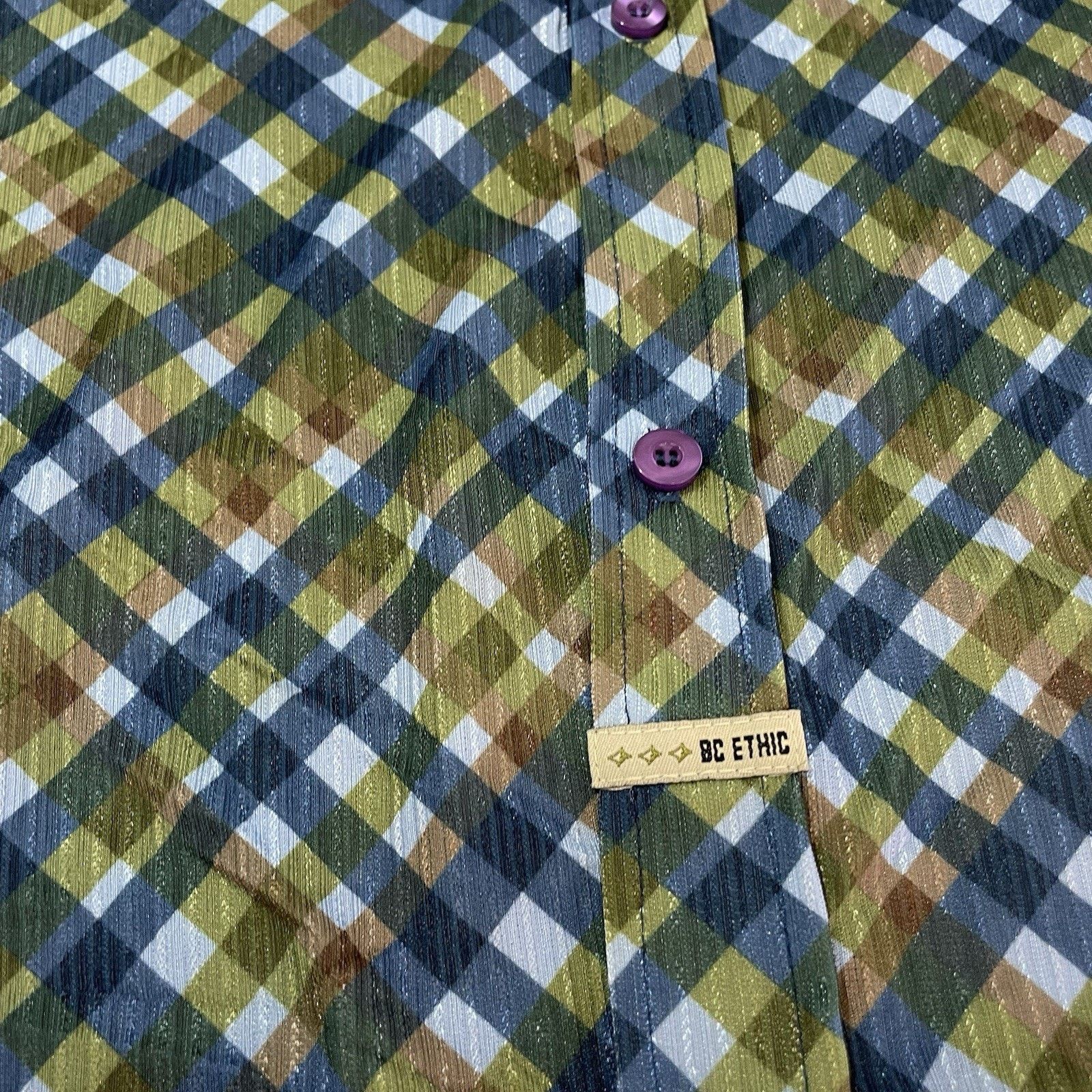 Bc Ethic BC Ethic Men’s Lounge Club Shirt Lg Textured Shine Casual Size US L / EU 52-54 / 3 - 3 Thumbnail