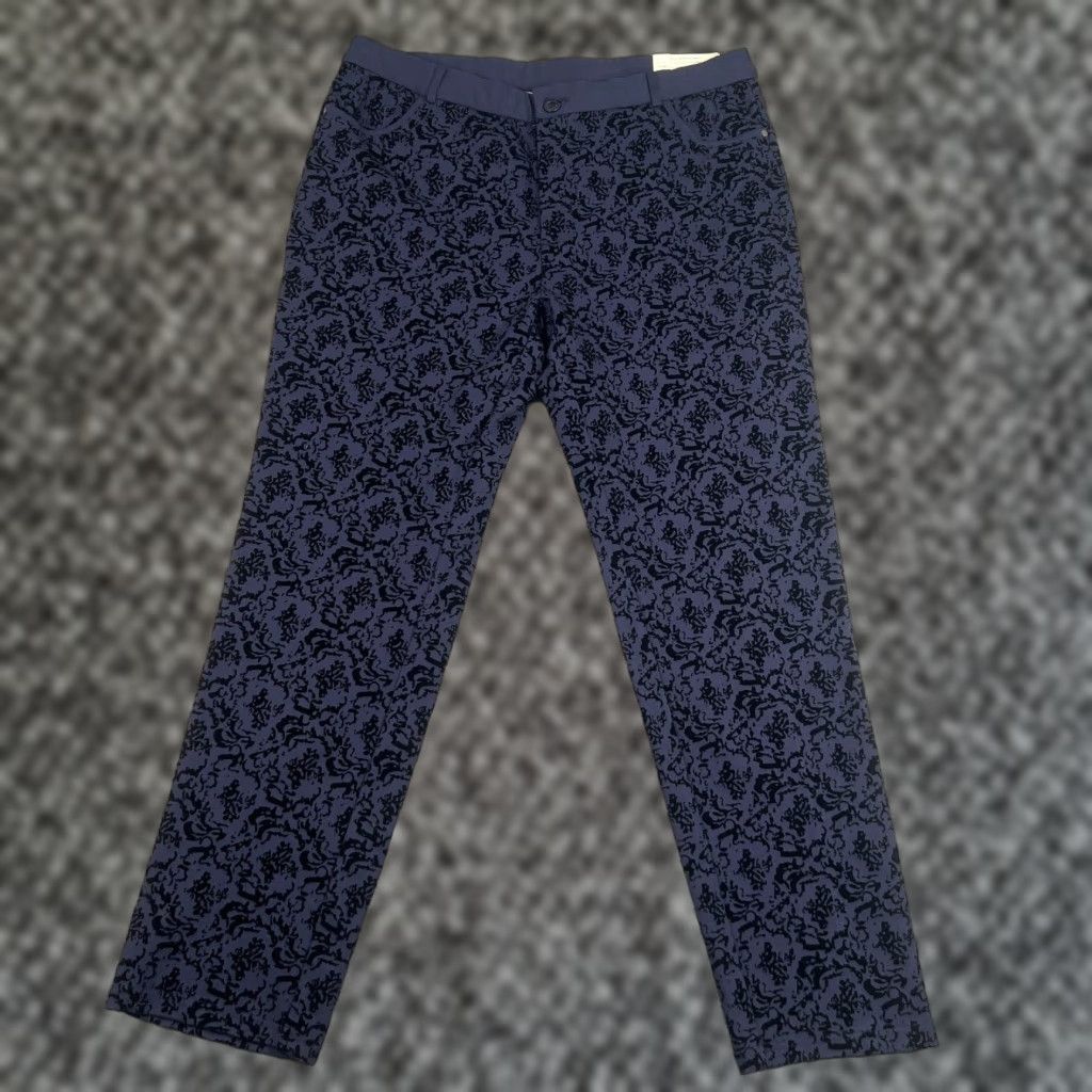 Soft Surroundings SOFT SURROUNDINGS Pants Womens XL Straight Leg Chino Paisley Velvet Black Size 40" / US 18 - 1 Thumbnail