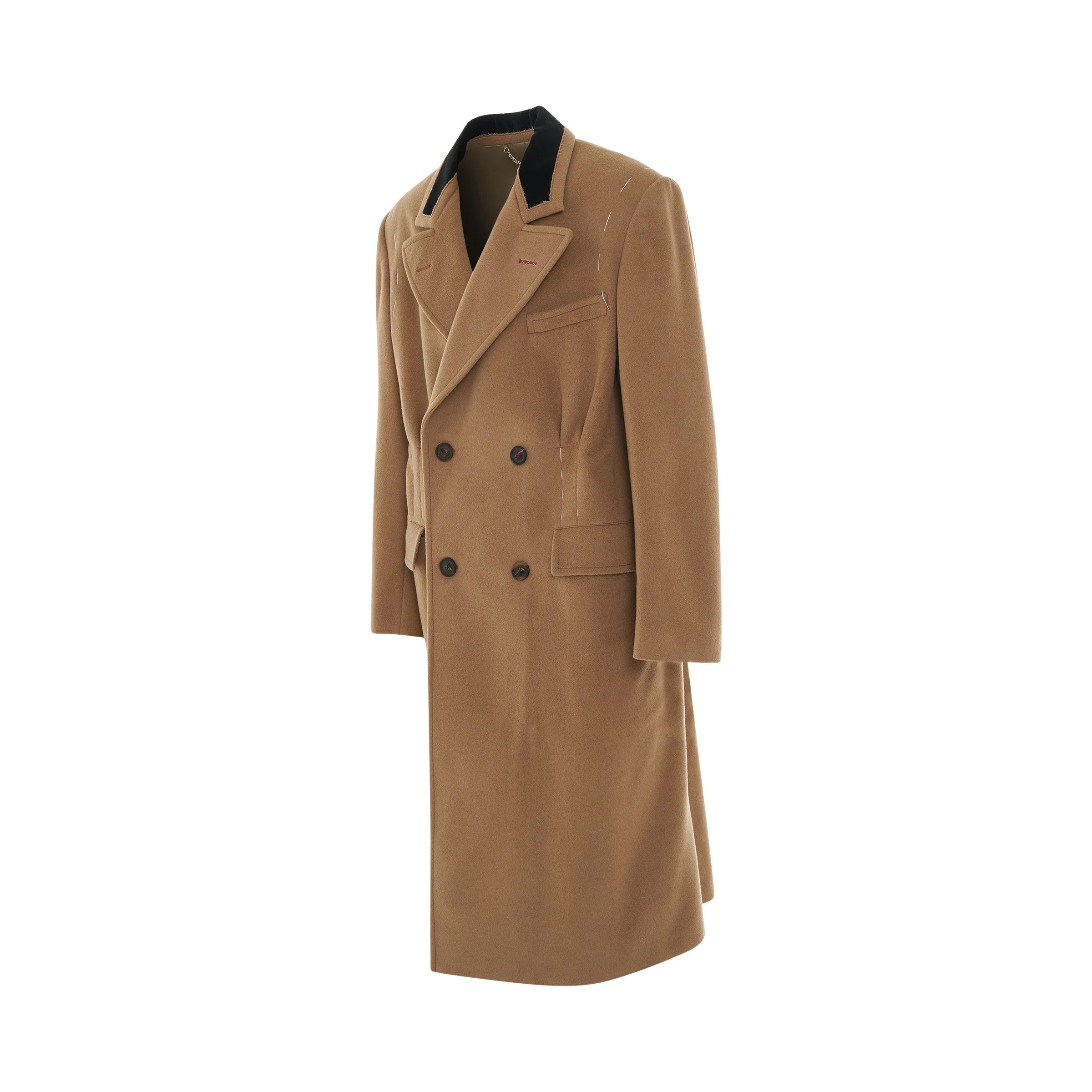 Maison Margiela o1mris0824 Wool Coat in Camel Size US M / EU 48-50 / 2 - 2 Thumbnail