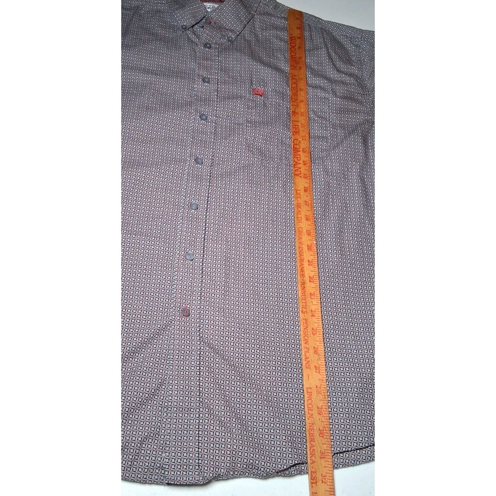 Vintage VINTAGE Cinch Shirt Geometric Western Button-Down 2XL Gray Men Casual Workwear Ranch Rodeo Size US XXL / EU 58 / 5 - 4 Thumbnail
