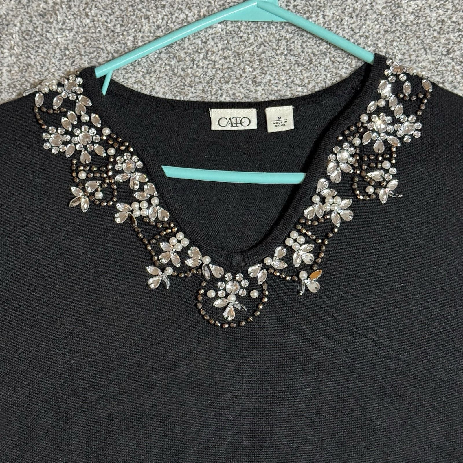 Other Vintage Y2K Top Womens M Beaded Embellished Feminine Chic Size M / US 6-8 / IT 42-44 - 5 Thumbnail