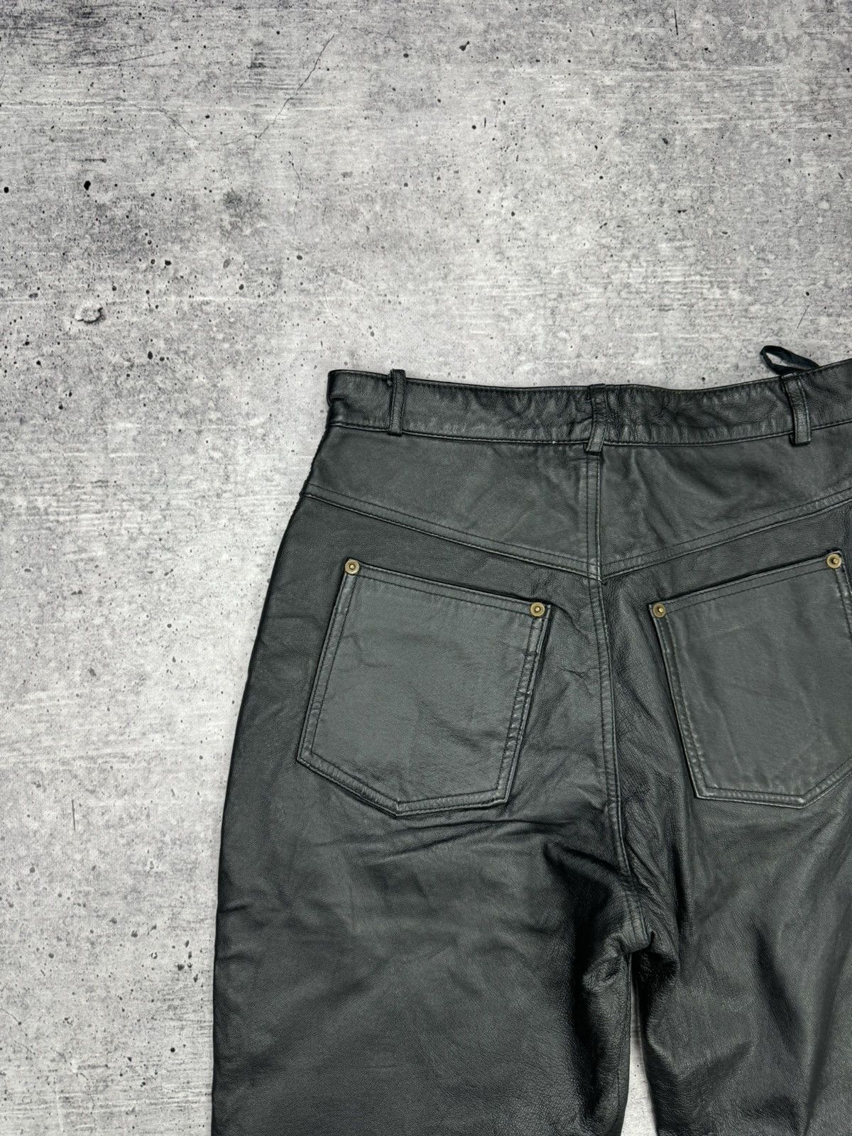 Genuine Leather × Vintage Vintage 90’s Y2K Style Casual Cowboy Genuine Leather Pants Size US 30 / EU 46 - 21 Thumbnail