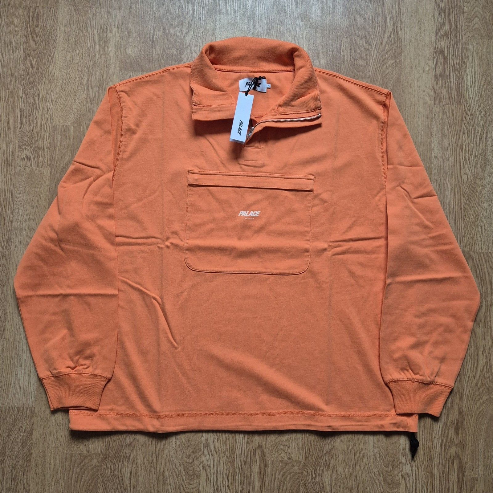 Palace Quarter Zip Washed Funnel Tiger Orange XL NewFW23