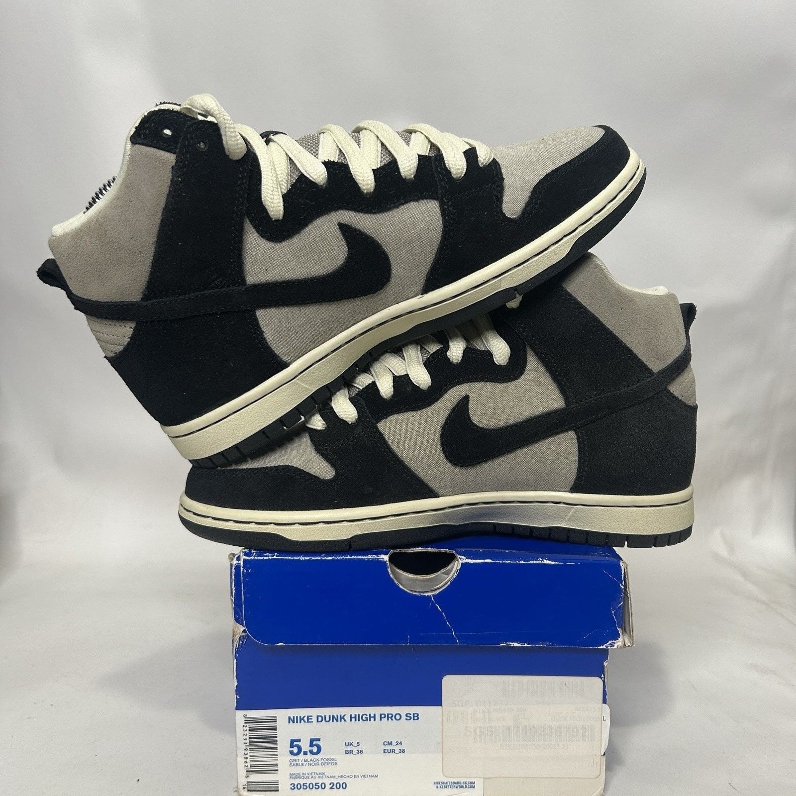 Nike Nike Dunk High Pro SB “Fossil” (2011) Size US 7 / IT 37 - 3 Thumbnail