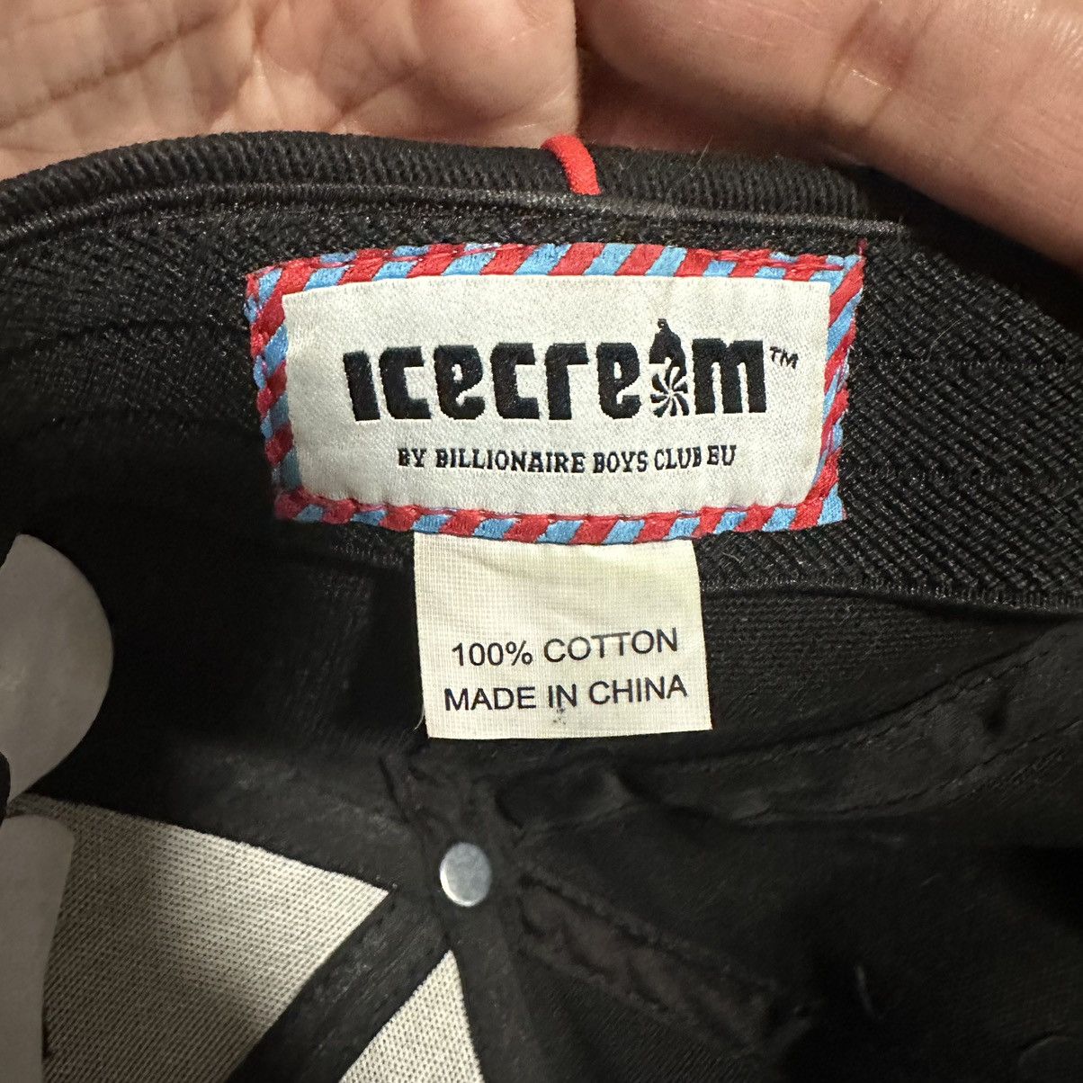 Icecream Cone & Bones 6 Panel Flat Peak Cap Size ONE SIZE - 4 Thumbnail